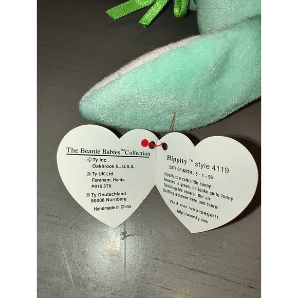 Ty Original Beanie Baby Hippity 4th Gen Tag 1996 PVC Pellets Fast Shipping USA - Picture 7 of 15